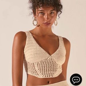 Peppermayo Exclusive — Dreaming of the Coast Crochet Corset — Seashell